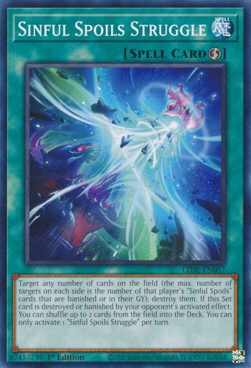 Sinful Spoils Struggle LEDE-EN057 card from Legacy of Destruction