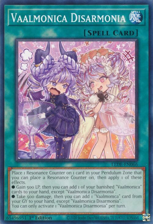 Vaalmonica Disarmonia LEDE-EN066 card from Legacy of Destruction