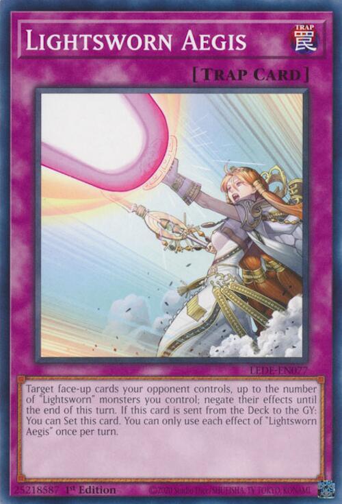Lightsworn Aegis LEDE-EN077 card from Legacy of Destruction