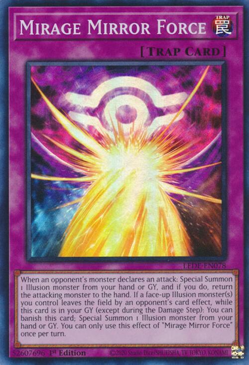 Mirage Mirror Force LEDE-EN078 card from Legacy of Destruction