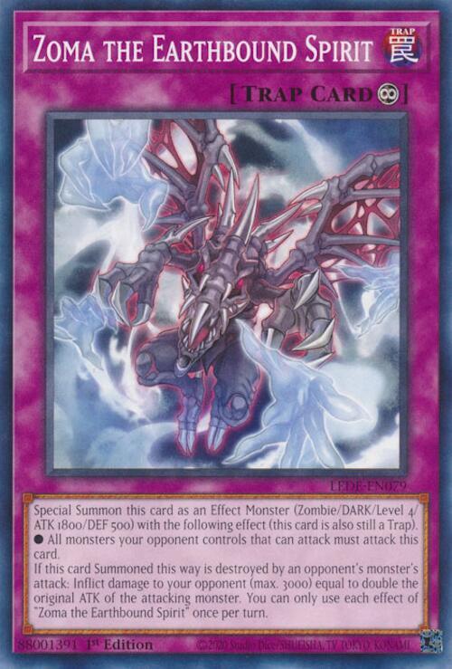 Zoma the Earthbound Spirit LEDE-EN079 card from Legacy of Destruction