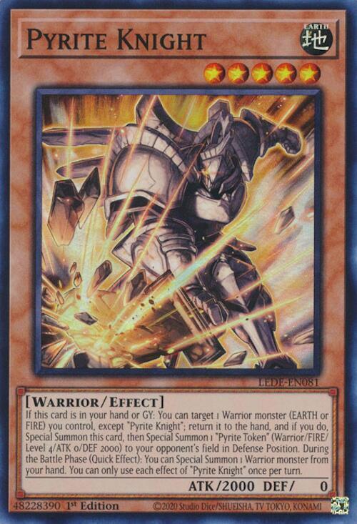 Pyrite Knight LEDE-EN081 card from Legacy of Destruction