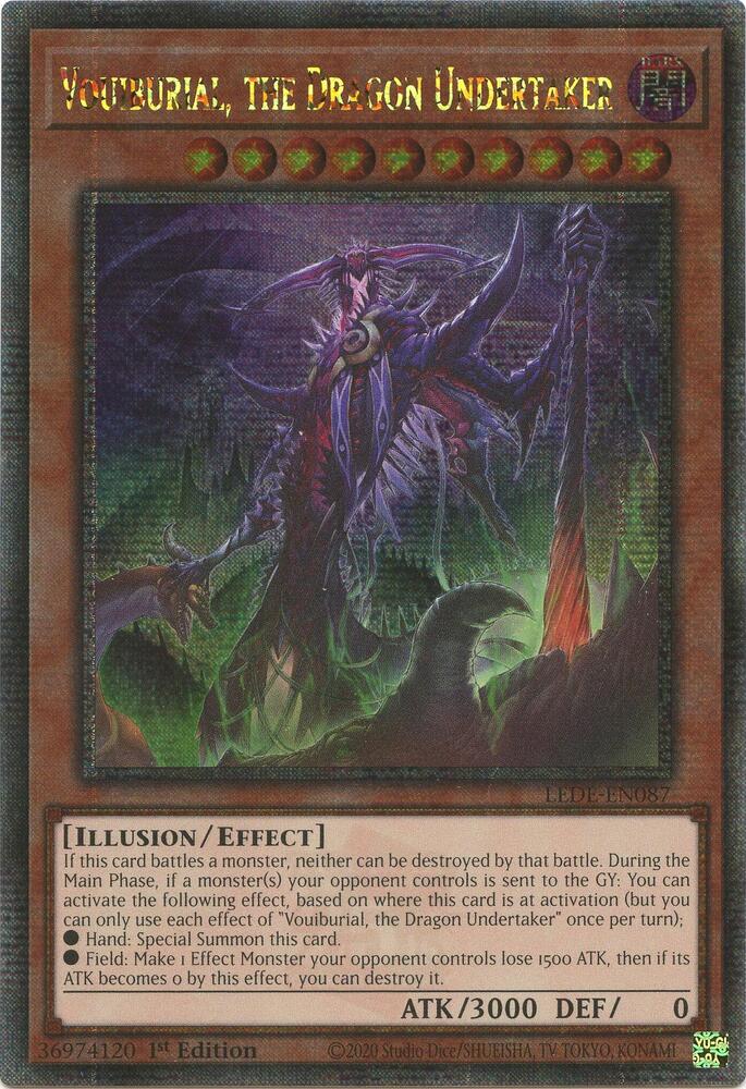 Vouiburial, the Dragon Undertaker (Quarter Century Secret Rare) LEDE-EN087 card from Legacy of Destruction