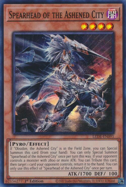 Spearhead of the Ashened City LEDE-EN091 card from Legacy of Destruction
