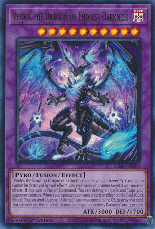 Veidos the Dragon of Endless Darkness LEDE-EN092 card from Legacy of Destruction