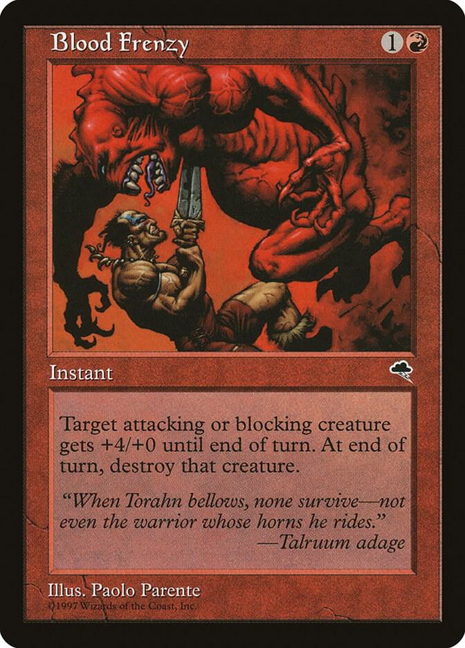 Blood Frenzy 164 card from Tempest