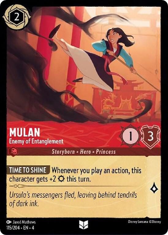 Mulan - Enemy of Entanglement 115/204 card from Ursula's Return