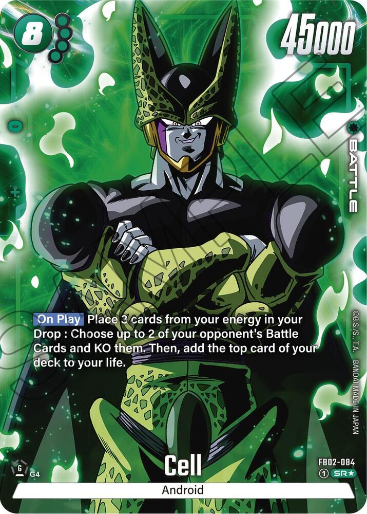 Cell (Alternate Art) FB02-084 card from Blazing Aura