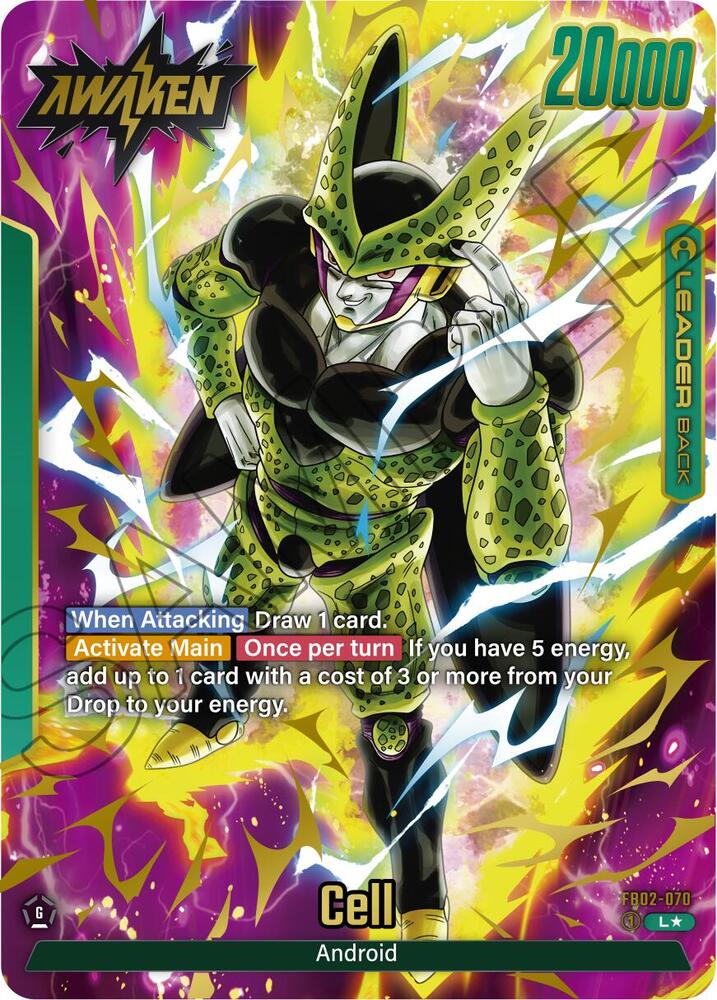 Cell (Alternate Art) FB02-070 card from Blazing Aura