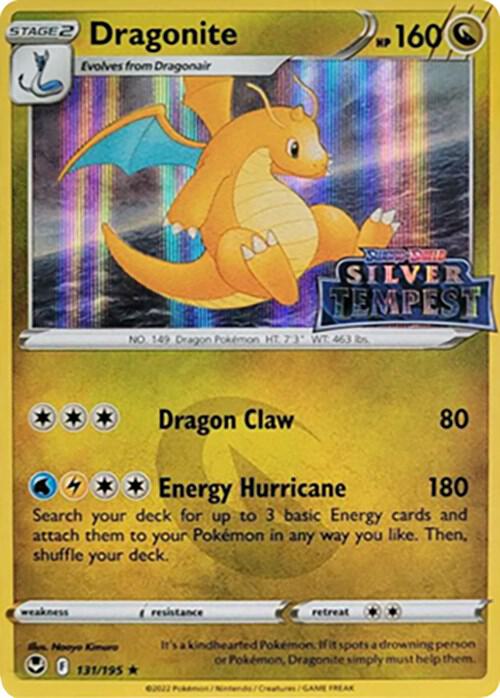 Dragonite (Silver Tempest Stamped) 131/195 card from SWSH: Sword & Shield Promo Cards