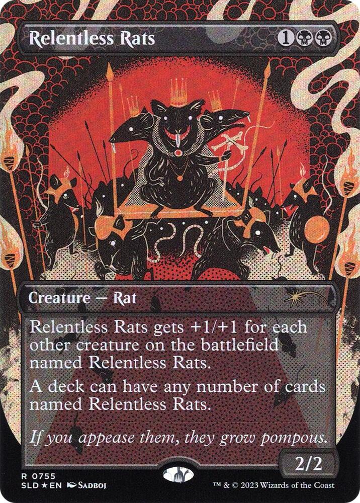 Relentless Rats 755 card from Secret Lair Drop Series