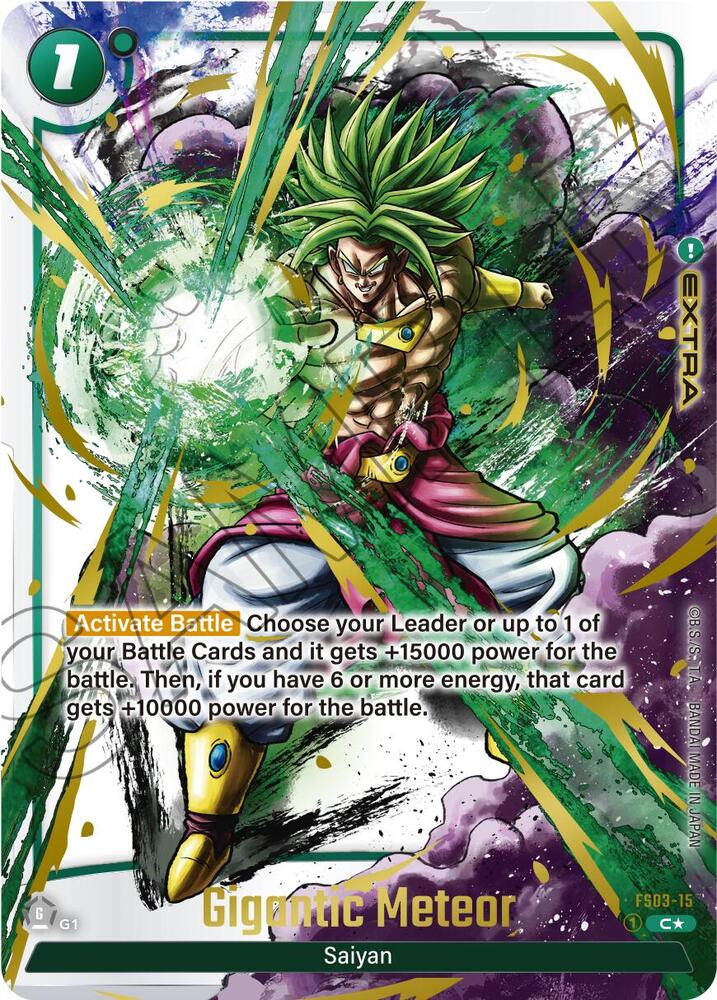 Gigantic Meteor (Alternate Art) FS03-15 card from Starter Deck 3: Broly Alternate Art Reprints