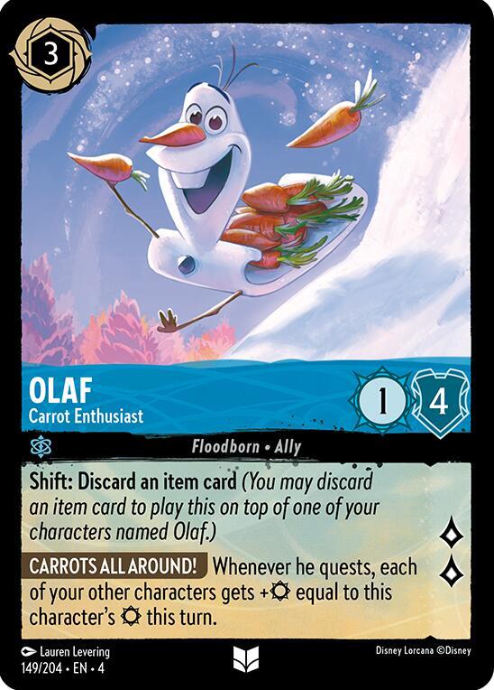 Olaf - Carrot Enthusiast 149/204 card from Ursula's Return