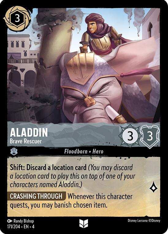 Aladdin - Brave Rescuer 171/204 card from Ursula's Return
