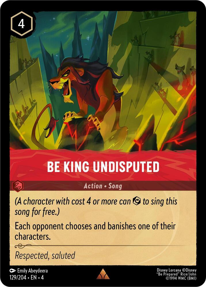 Be King Undisputed 129/204 card from Ursula's Return
