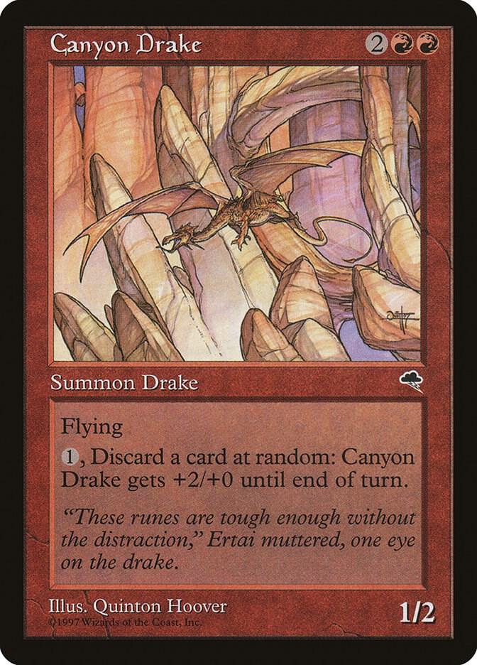 Canyon Drake 166 card from Tempest