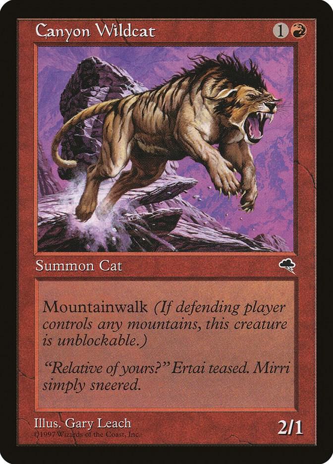 Canyon Wildcat 167 card from Tempest