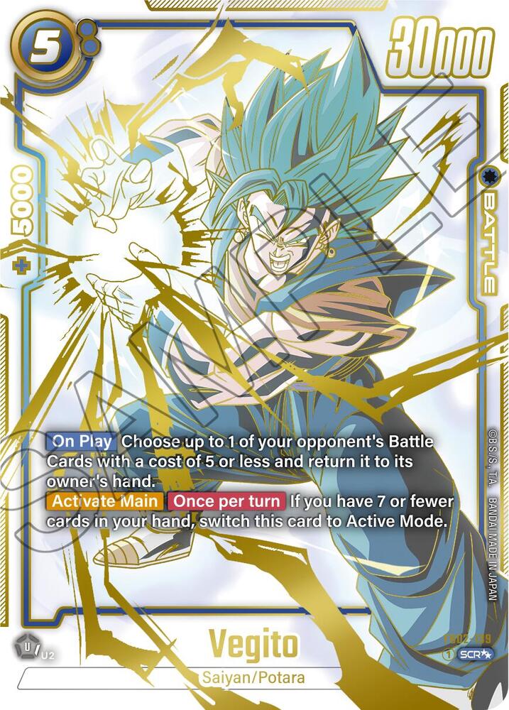 Vegito (Super Alternate Art) FB02-139 card from Blazing Aura