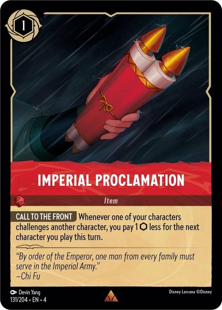 Imperial Proclamation 131/204 card from Ursula's Return