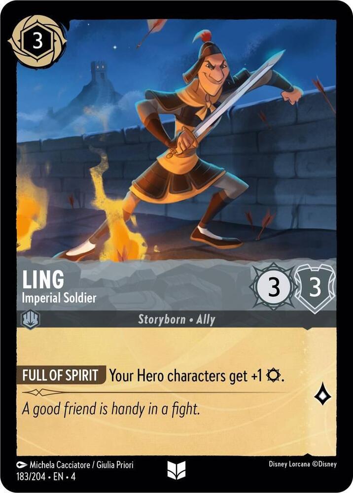 Ling - Imperial Soldier 183/204 card from Ursula's Return