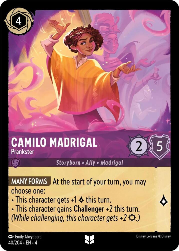 Camilo Madrigal - Prankster 40/204 card from Ursula's Return