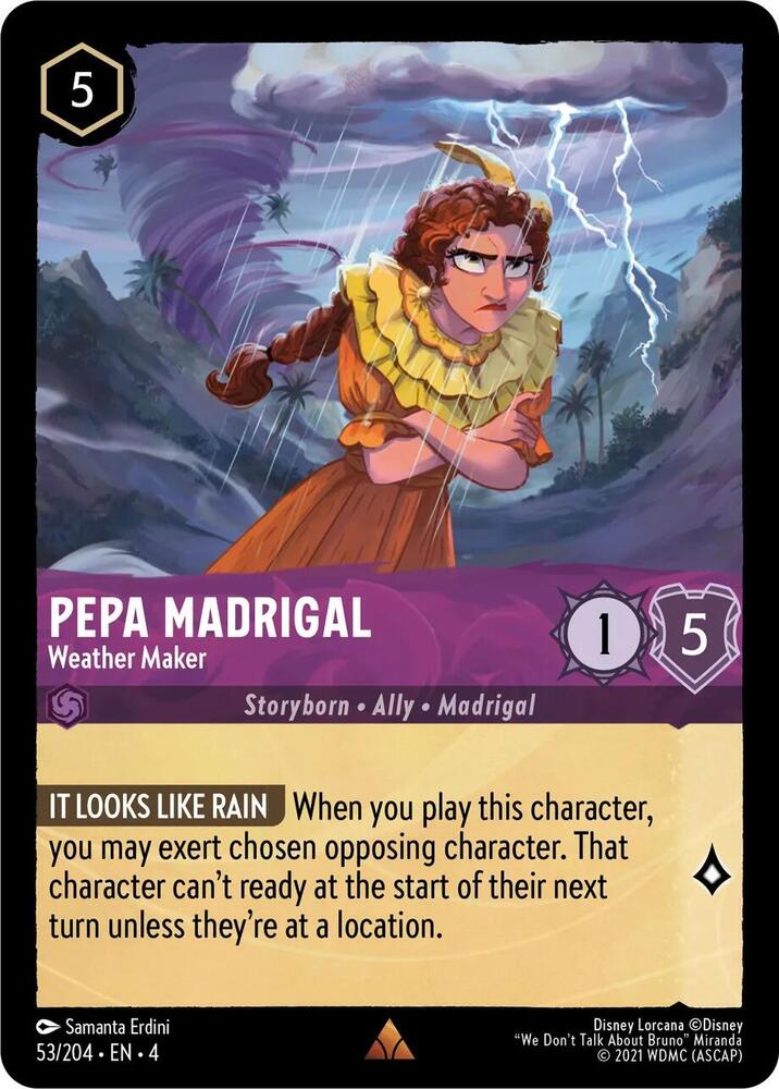 Pepa Madrigal - Weather Maker 53/204 card from Ursula's Return