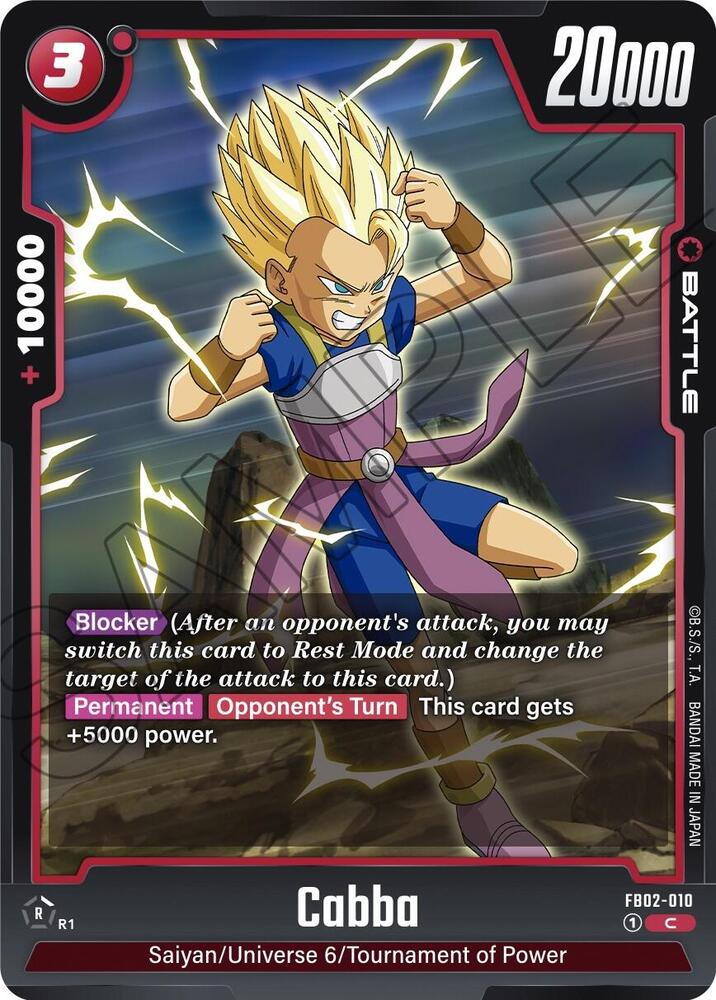 Cabba FB02-010 card from Blazing Aura