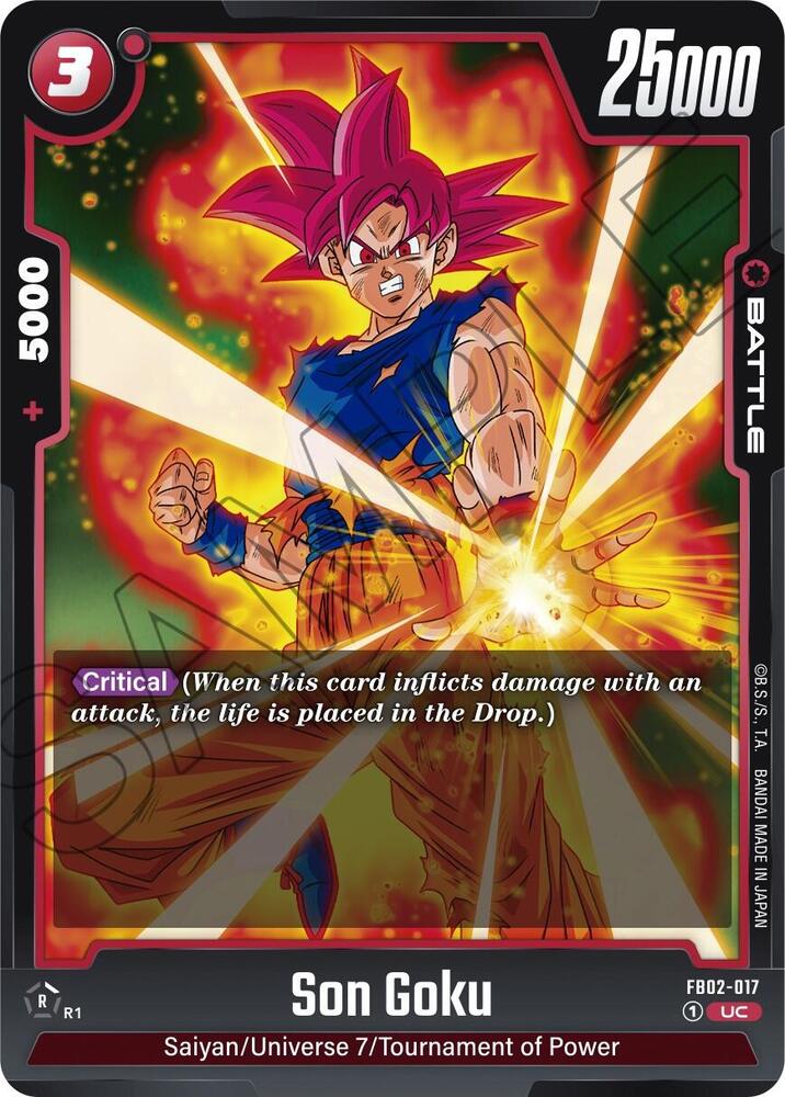 Son Goku FB02-017 card from Blazing Aura