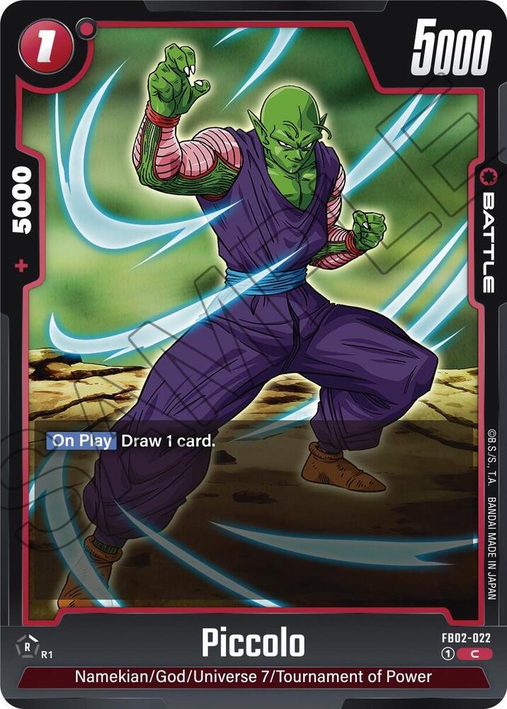Piccolo FB02-022 card from Blazing Aura