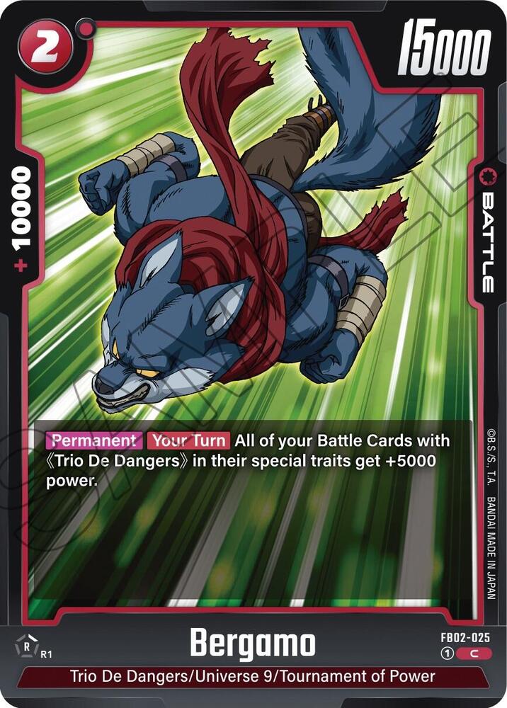 Bergamo FB02-025 card from Blazing Aura