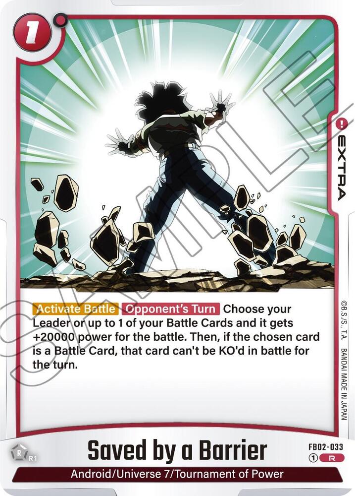 Saved by a Barrier FB02-033 card from Blazing Aura
