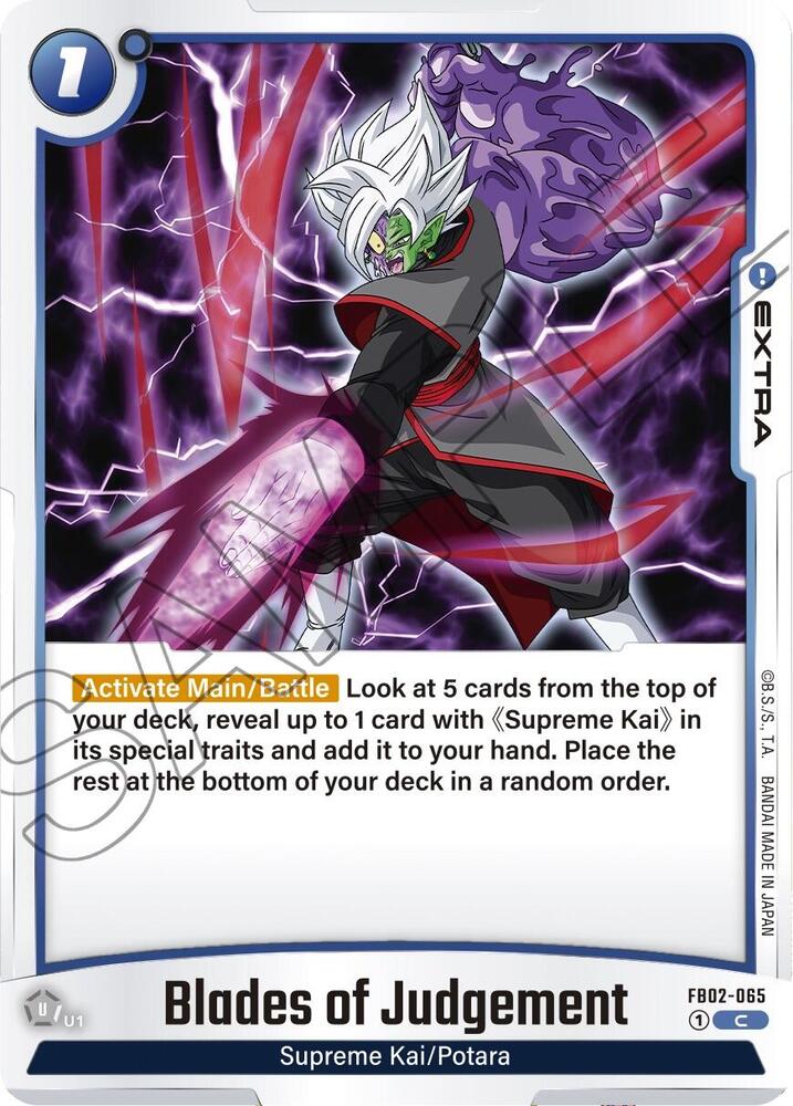 Blades of Judgement FB02-065 card from Blazing Aura