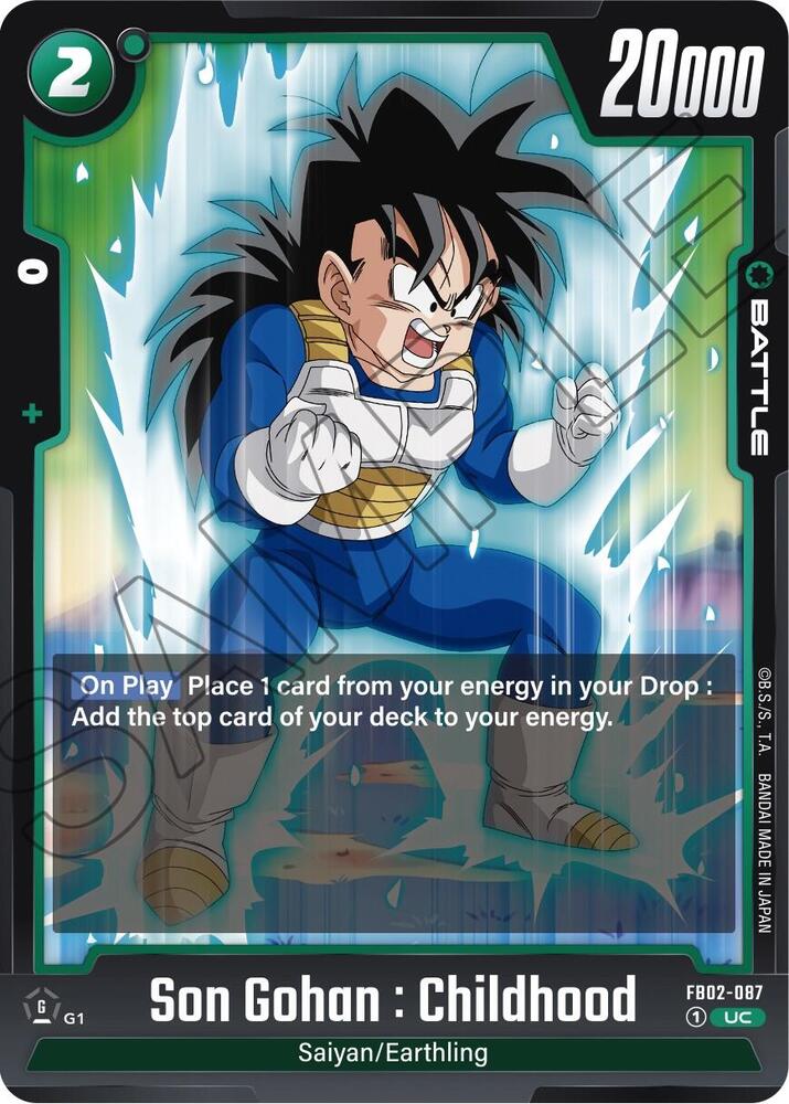 Son Gohan : Childhood FB02-087 card from Blazing Aura