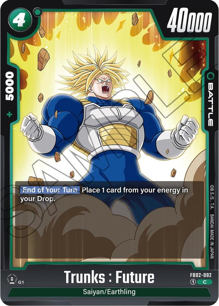 Trunks : Future FB02-092 card from Blazing Aura