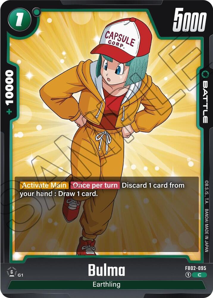 Bulma FB02-095 card from Blazing Aura