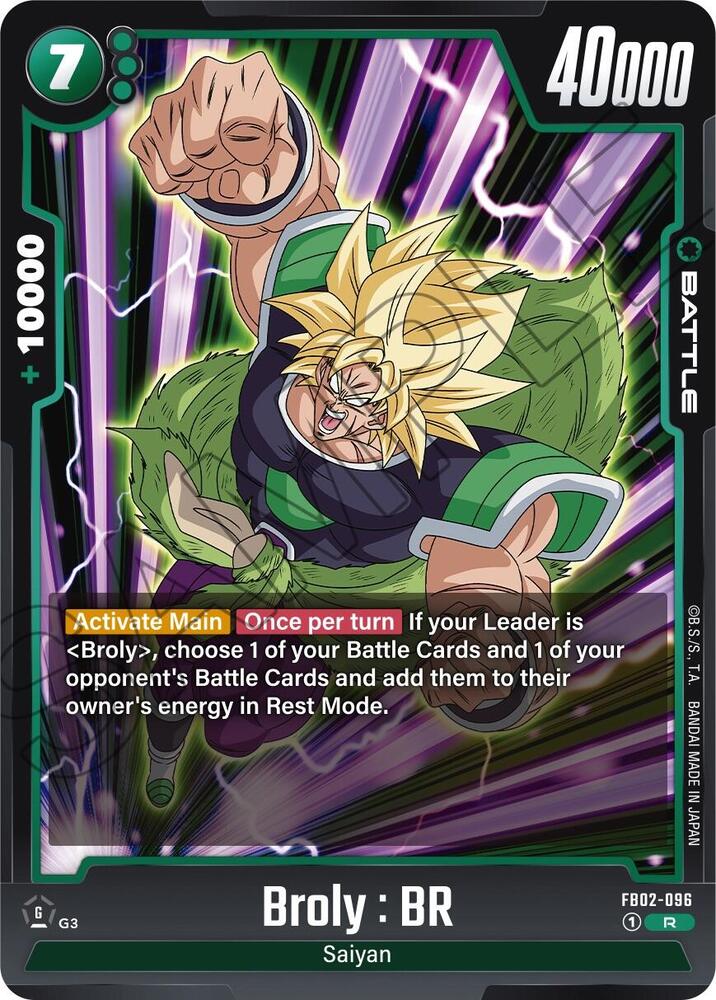 Broly : BR FB02-096 card from Blazing Aura