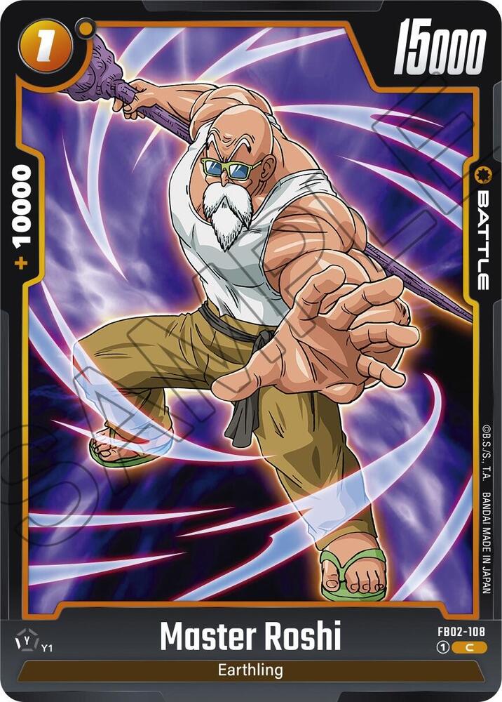 Master Roshi FB02-108 card from Blazing Aura