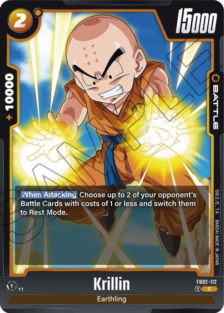 Krillin FB02-112 card from Blazing Aura