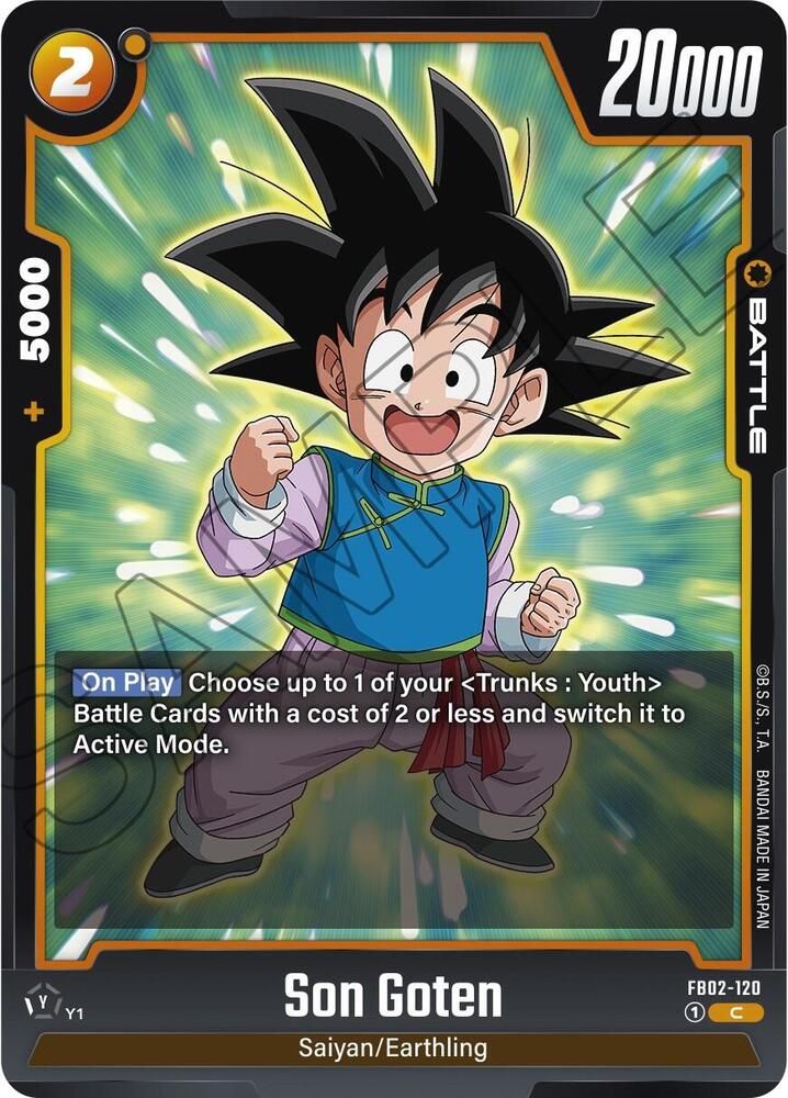 Son Goten FB02-120 card from Blazing Aura