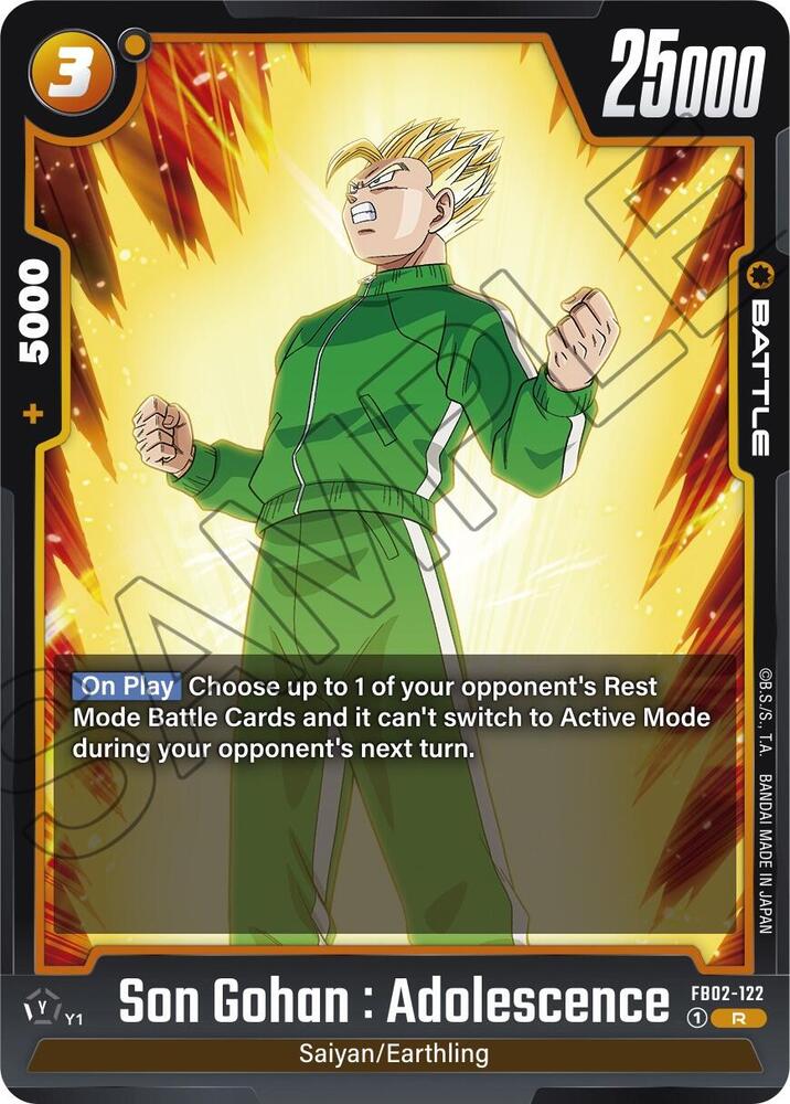 Son Gohan : Adolescence FB02-122 card from Blazing Aura