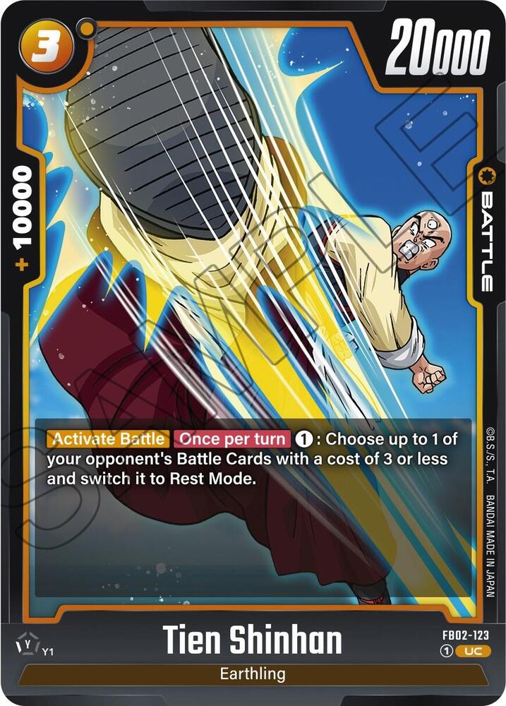 Tien Shinhan FB02-123 card from Blazing Aura