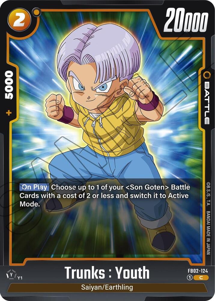 Trunks : Youth FB02-124 card from Blazing Aura