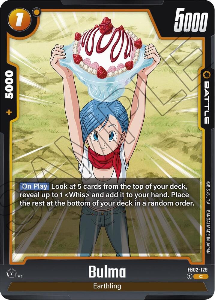 Bulma FB02-129 card from Blazing Aura