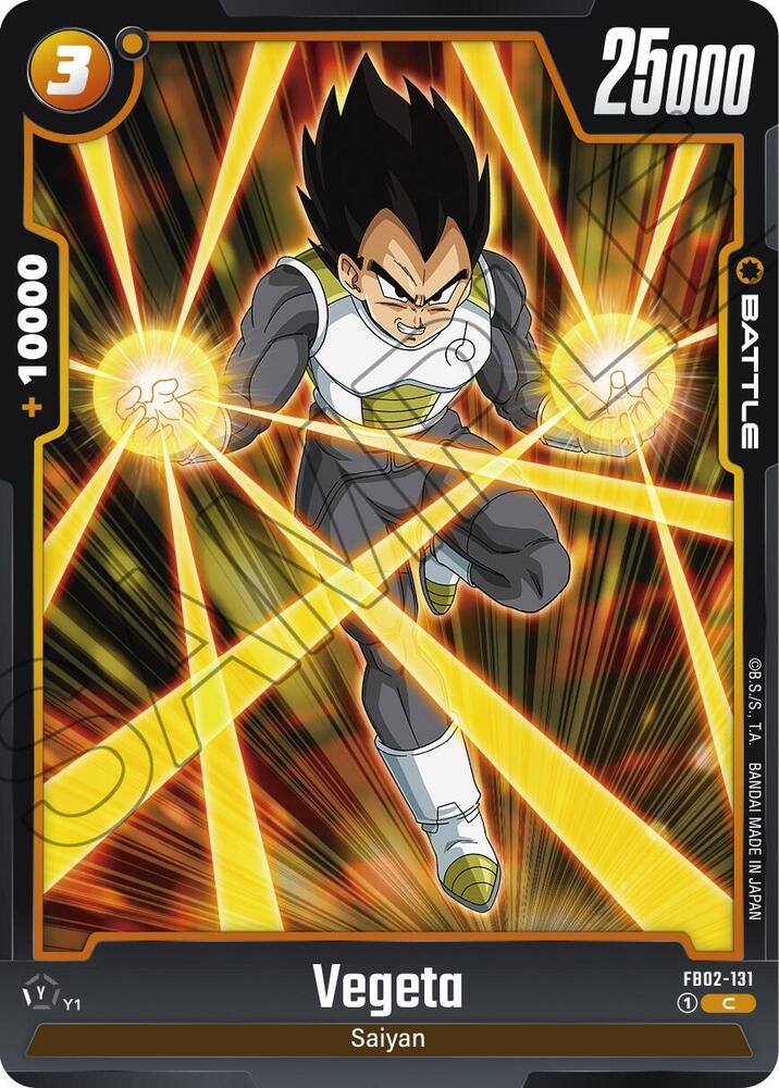 Vegeta FB02-131 card from Blazing Aura