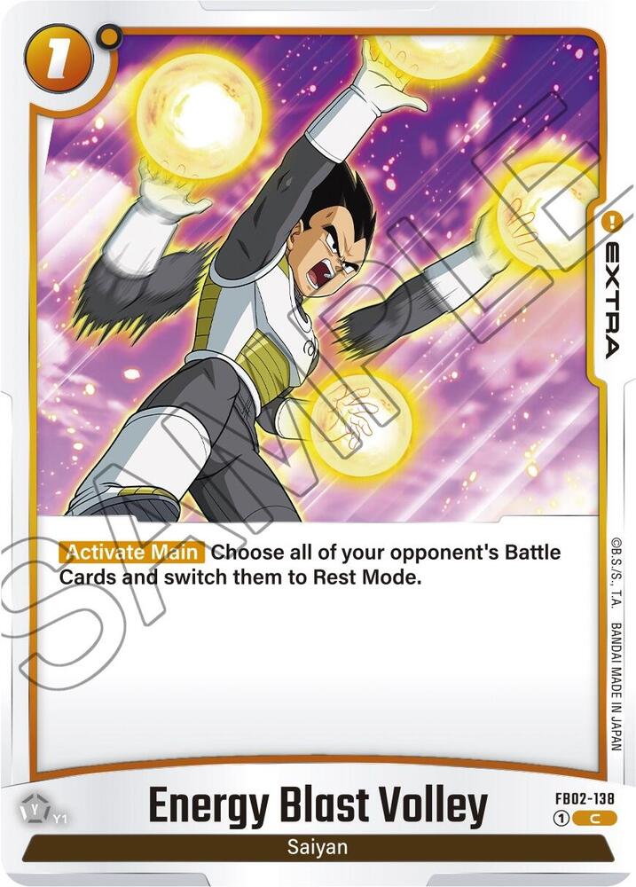 Energy Blast Volley FB02-138 card from Blazing Aura