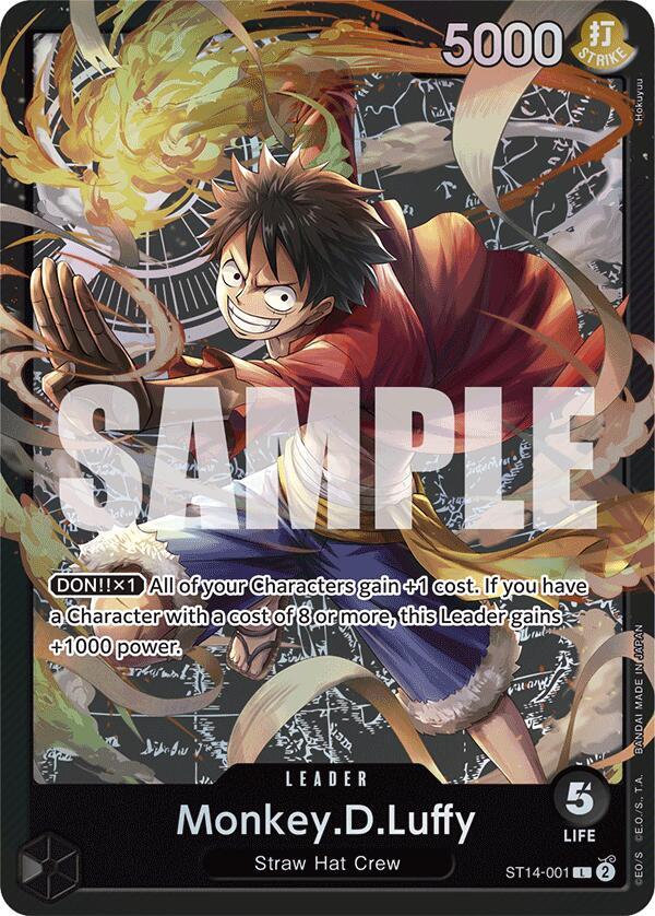 Monkey.D.Luffy ST14-001 card from Starter Deck 14: 3D2Y