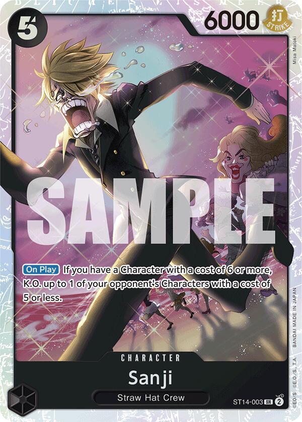 Sanji ST14-003 card from Starter Deck 14: 3D2Y