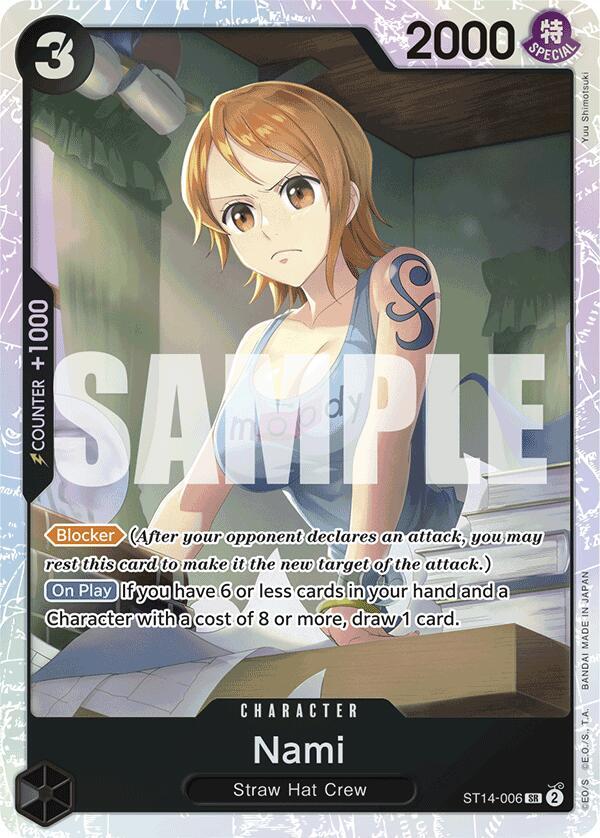 Nami ST14-006 card from Starter Deck 14: 3D2Y