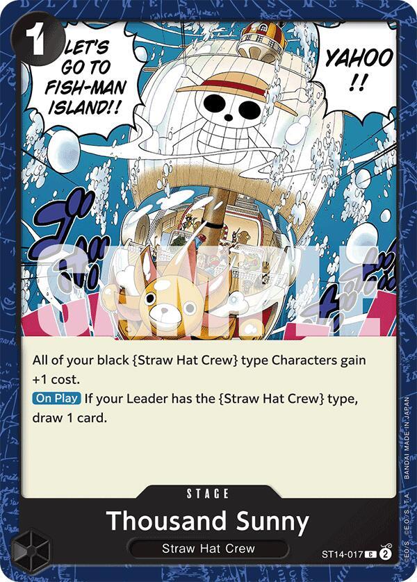 Thousand Sunny ST14-017 card from Starter Deck 14: 3D2Y