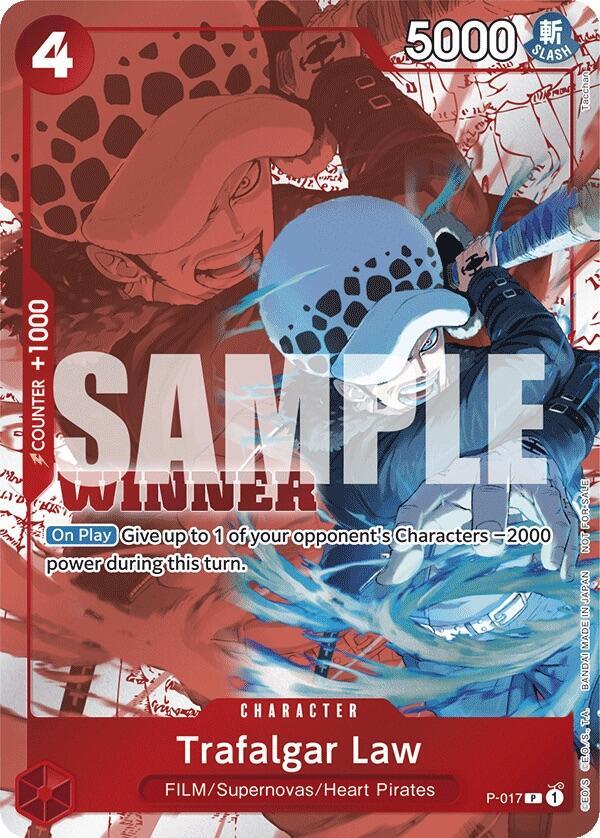 Trafalgar Law (Winner Pack Vol. 7) P-017 card from One Piece Promotion Cards